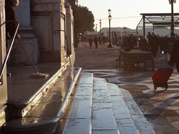 Church of the Gesuati, mopping the steps
